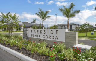 The sign in front of Parkside Punta Gorda